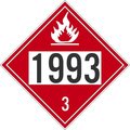 Nmc PLACARD, FLAMMABLE LIQUID, FOUR DL40BUV50